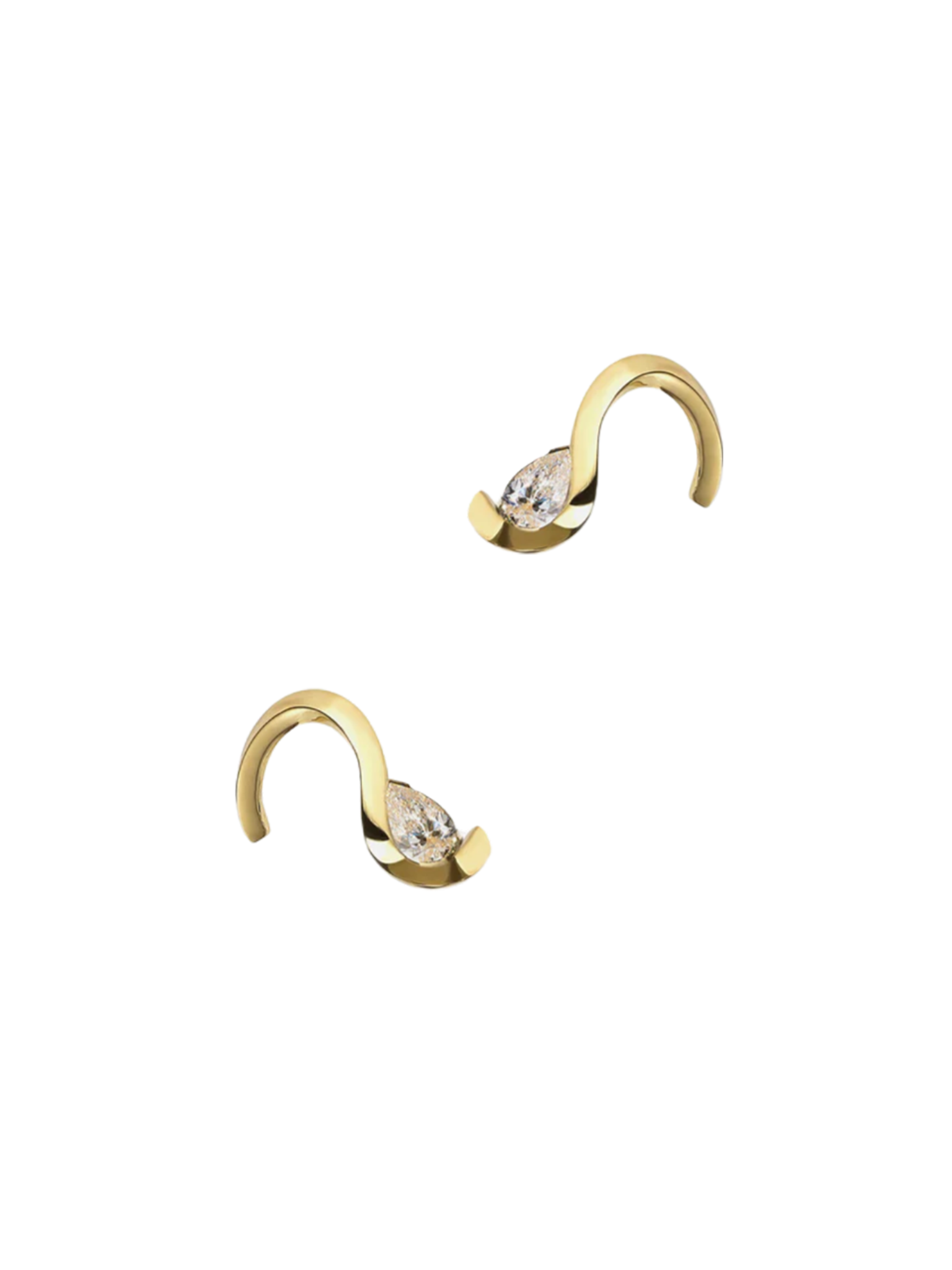 Brilliant diamond trace earring 